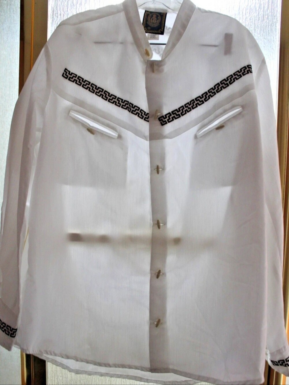 Espuela De Oro Western Shirt Embroidered Made In MEXICO. SIZE 44 XXL Polyester B